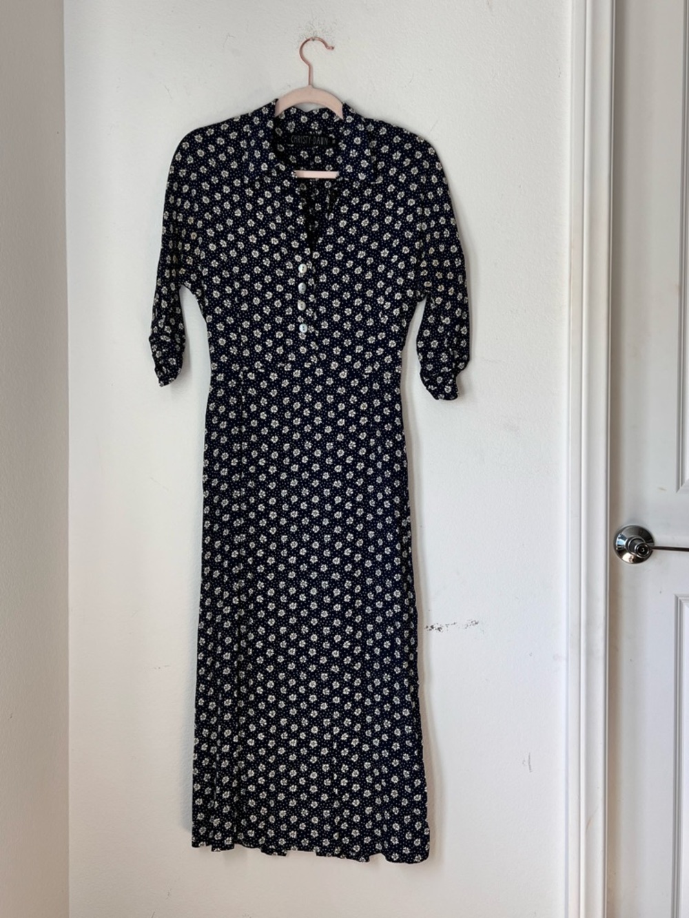 Christy Dawn Navy Floral Midi Dress